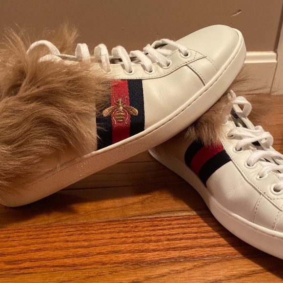 GUCCI Wool Lined ACE Sneakers - Picture 3 of 4